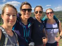 All smiles from the self guided walkers of the Italian Camino |  <i>Allie Peden</i>