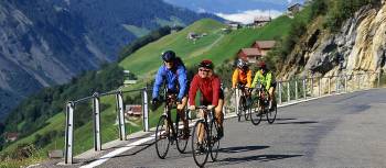 Cycling on the scenic Swiss Alpine Panorama Route