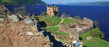 Magnificently situated Urquhart Castle, on the banks of the Loch Ness