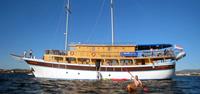 One of the boats on UTracks Croatia holiday