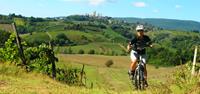Cycling near San Gimignano, Siena
