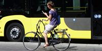 While the local maybe doing it, we don't recommend texting and cycling