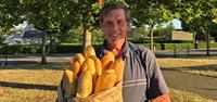 Fresh baguettes for breakfast