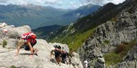 Walkers on the GR20 in Corsica