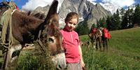 Family walking in the Mont Blanc region can be family friendly