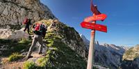 Hikers on Mt Triglav, in Slovenia's Julian Alps