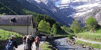 Walking towards the Cirque de Gavarnie in the Pyrenees