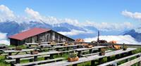 Lunch spot at mountain hut on Mont Blanc walking tour - UTracks Travel