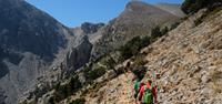 On the trail to the summit of Mt Gingilos