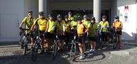 The Ghostriders leaving their hotel in Portugal