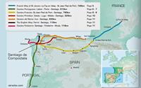 camino de santiago routes map _ UTracks Travel