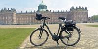 Electric bikes look similiar to hybrid bikes, but they are heavier