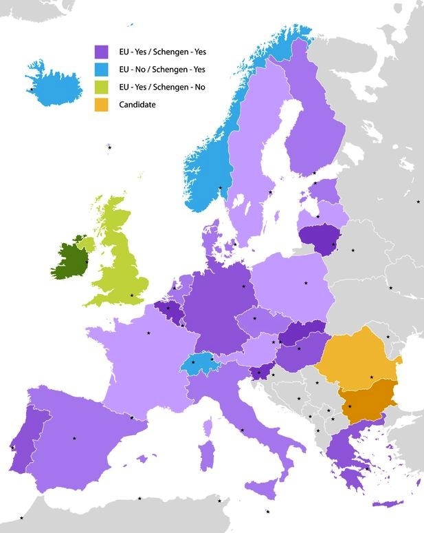 Current Schengen countries