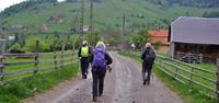 travel reviews - hiking in romania with UTracks - walking into town