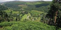 Looking down on Glendalough along the Wicklow Way