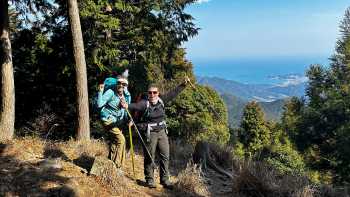 Hikers on Japan's Kumano Kodo