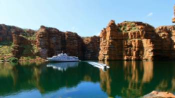 Ashore for a climb,True North Cruising by the stunning Kimberley coastline