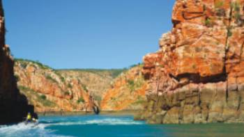 Talbot Bay, Buccaneer WA,Peter Walton Gap with horizontal waterfall, Talbot Bay, near Buccaneer Archipelago