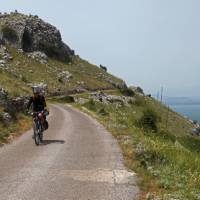Scenic cycling while on the Croatia to Albania Coastal Cycle