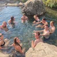 Taking a much deserved dip in a mountain lake on the High Scardus Trail