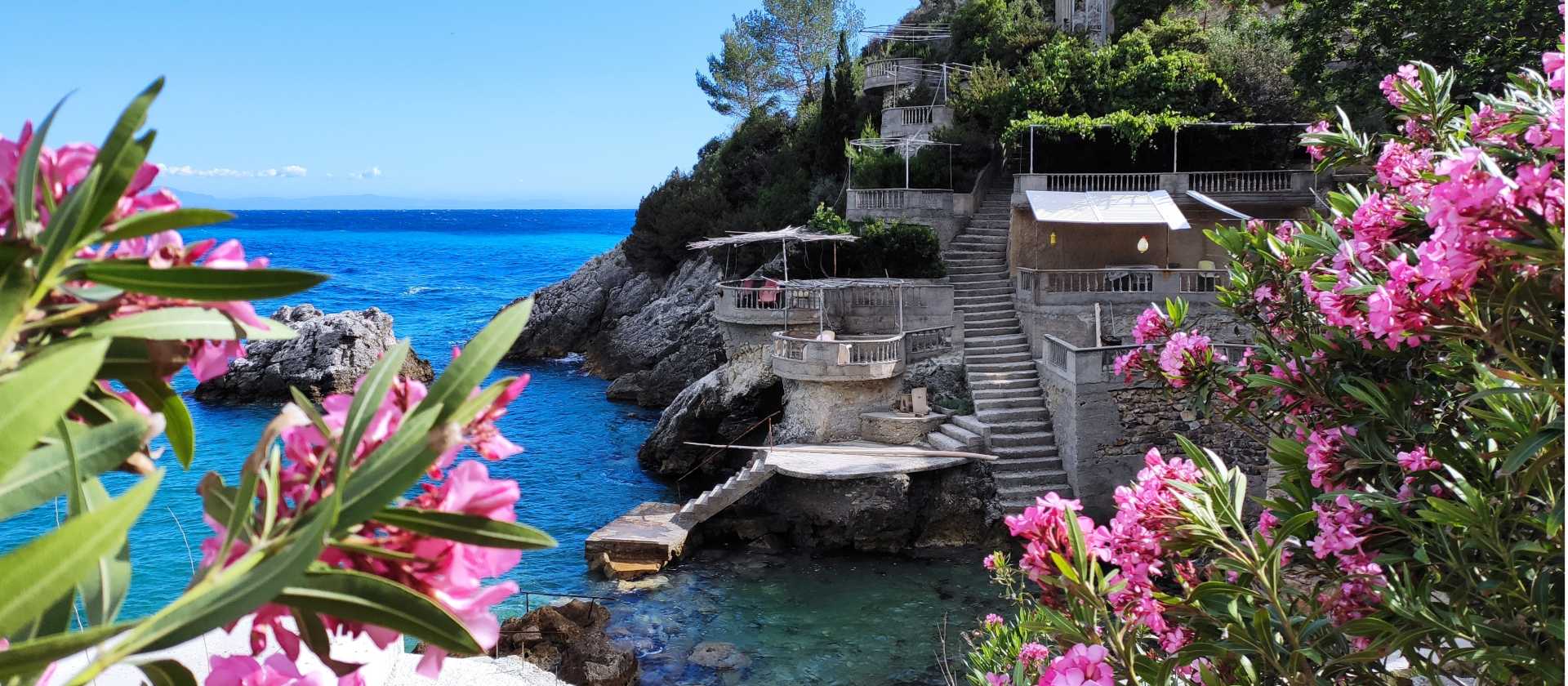 Pretty cove on the Albania coastal walk
