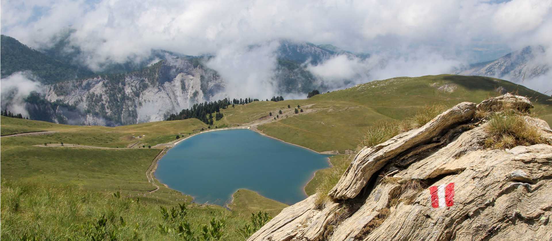 Alpine lake on the High Scardus Trail Albania