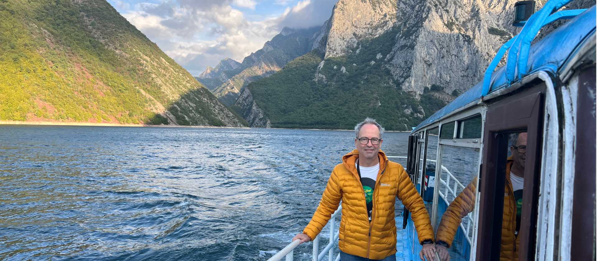 Dramatic landscapes of Lake Koman from a local ferry | Kate Baker