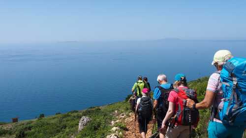 Coastal hike in Albania with sweeping Mediterranean views