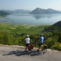 Marvelling at the view over Lake Skadar on the Croatia to Albania Coastal Cycle