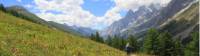 Beautiful landscape on the Tour du Mont Blanc trail
