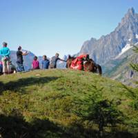 Taking a break to enjoy the views of the Val Ferret | Ryan Graham