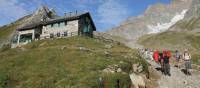 Group descending from Elisabetta refuge on the Italian side of Mont Blanc | Jac Lofts