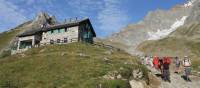 Group descending from Elisabetta refuge on the Italian side of Mont Blanc | Jac Lofts