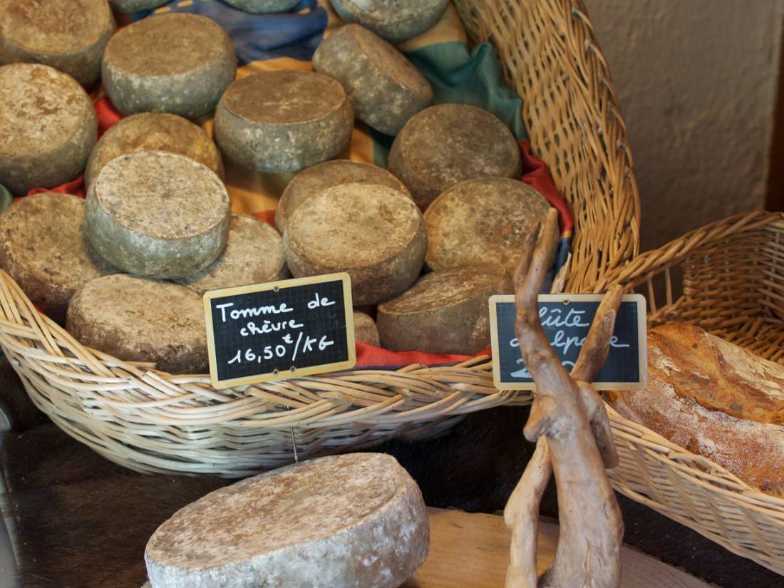 Cheese display in the Beaufort Valley France |  <i>Kate Baker</i>