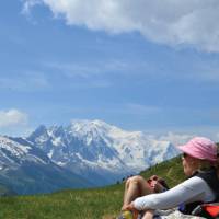 Enjoying the stunning scenery as we trek towards Mont Blanc | Erin Williams