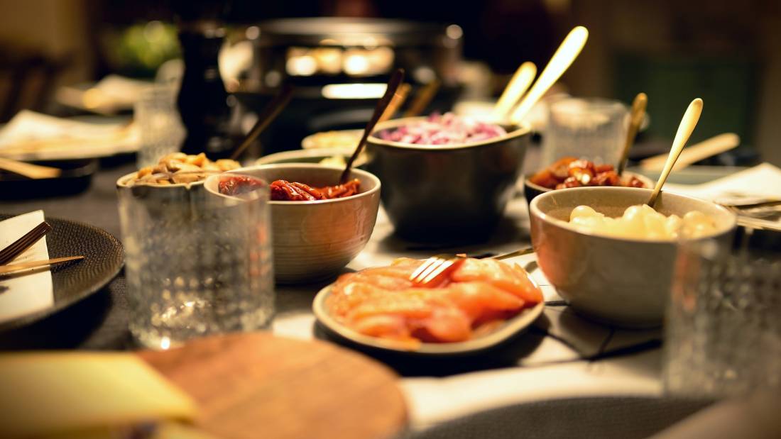 A spread of Raclette