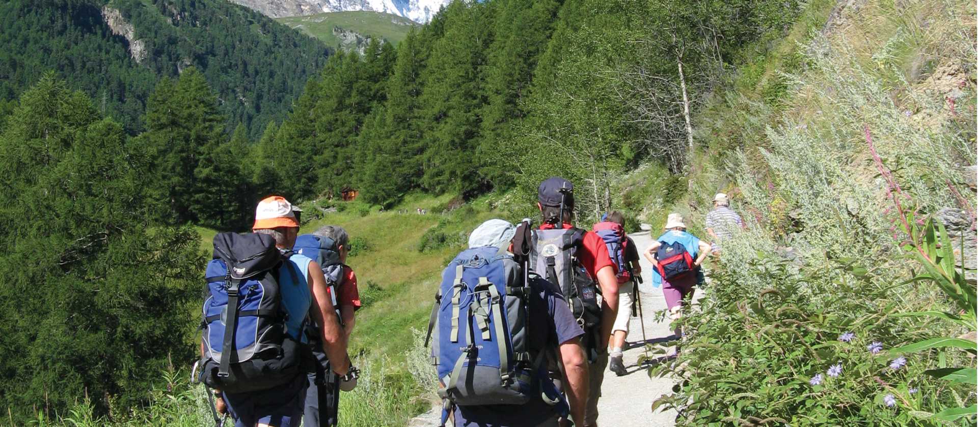 Trekkers on our Matterhorn Circuit trip | Sarah Higgins