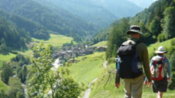 Rambling above a Swiss mountain village