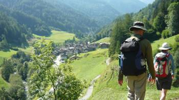Village view,Jac Lofts Rambling above a Swiss mountain village