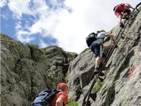 The ladders of the Tour du Mont Blanc