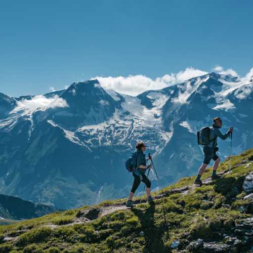 Hiking alpine trails in Austria