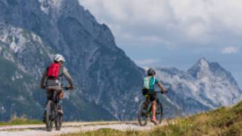 Enjoy spectacular mountain views while cycling in Austria