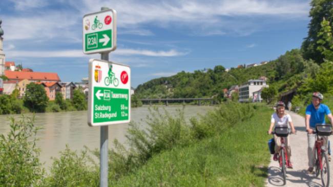 Cycling towards Salzburg from Innsbruck