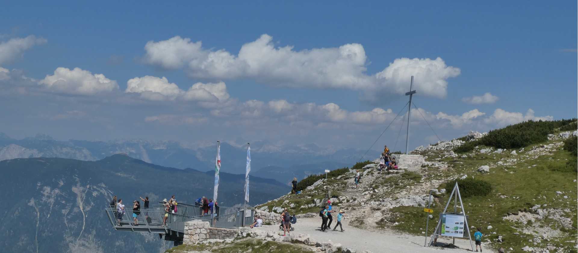 Enjoy the spectacular views from the lookout at Mt Krippenstein