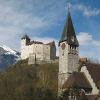 The village of Balzers in Liechtenstein