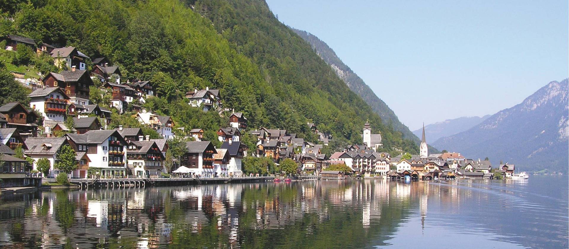 Hallstatt as seen from the boat to Obertraun | Huggett
