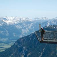 Hiker on Fiver Fingers with Austrian Alps | Kate Baker
