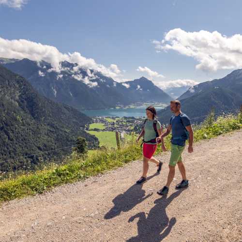 Hiking through a nature park in Austria
