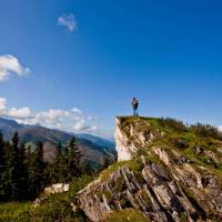 Hiker in the Dachstein Alps