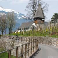 The village of Triesen in Liechtenstein